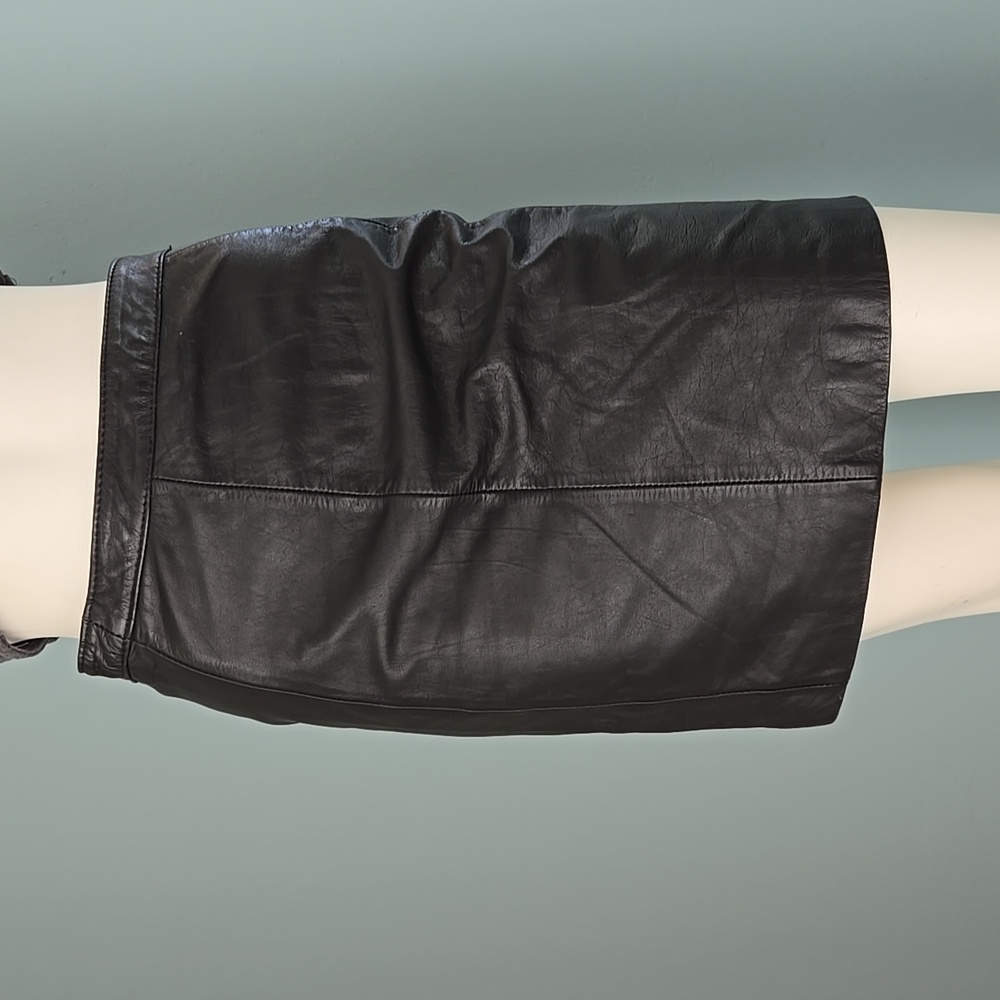 Vintage Bermans Leather Mini Skirt